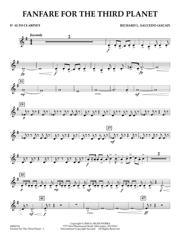 Fanfare for the Third Planet - Eb Alto Clarinet