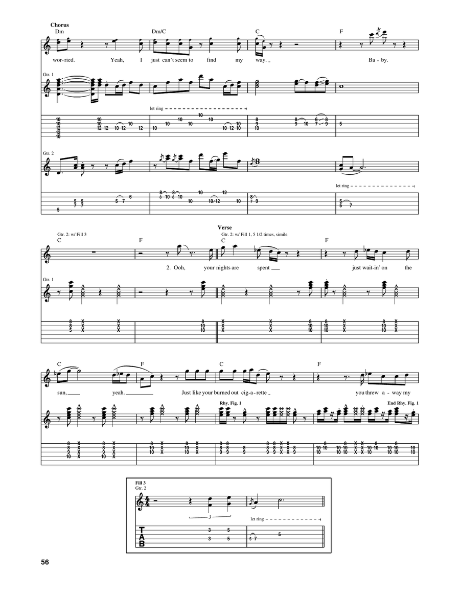 Worried About You Worried About You Acoustic Guitar scores gallery preview page 3