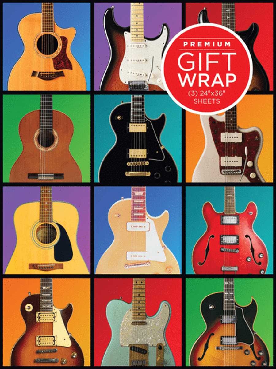 Hal Leonard Wrapping Paper – Guitar Retro Theme School and Community scores gallery preview page 1