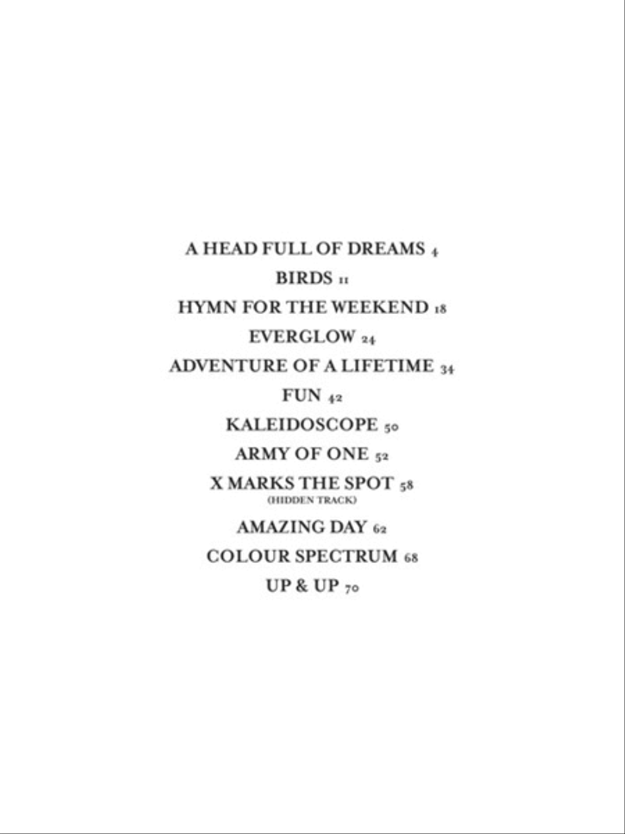 Coldplay – A Head Full of Dreams Piano, Vocal, Guitar scores gallery preview page 2