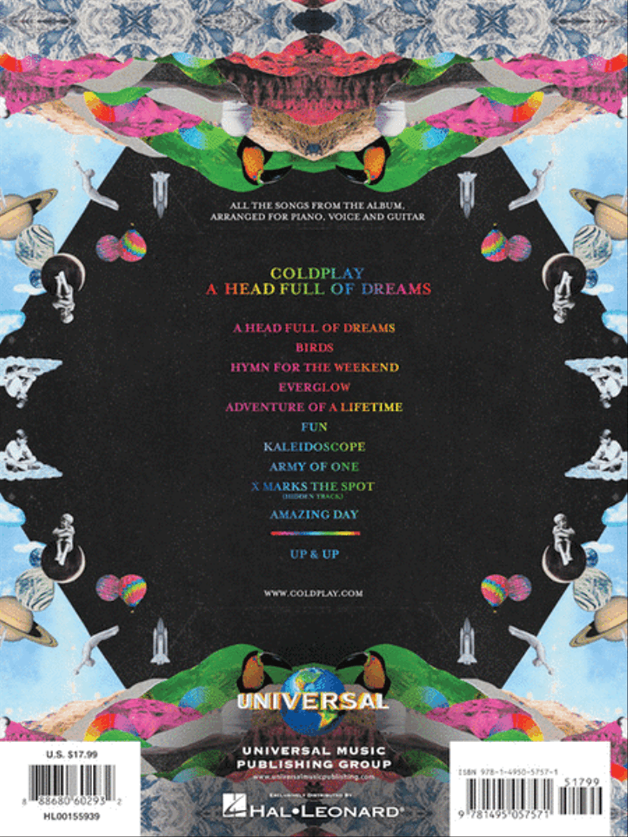 Coldplay – A Head Full of Dreams Piano, Vocal, Guitar scores gallery preview page 7