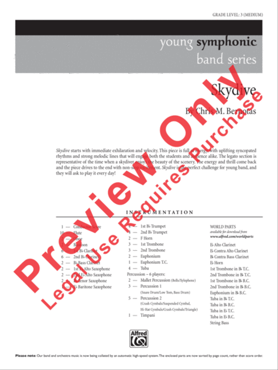 Skydive Concert Band scores gallery preview page 2