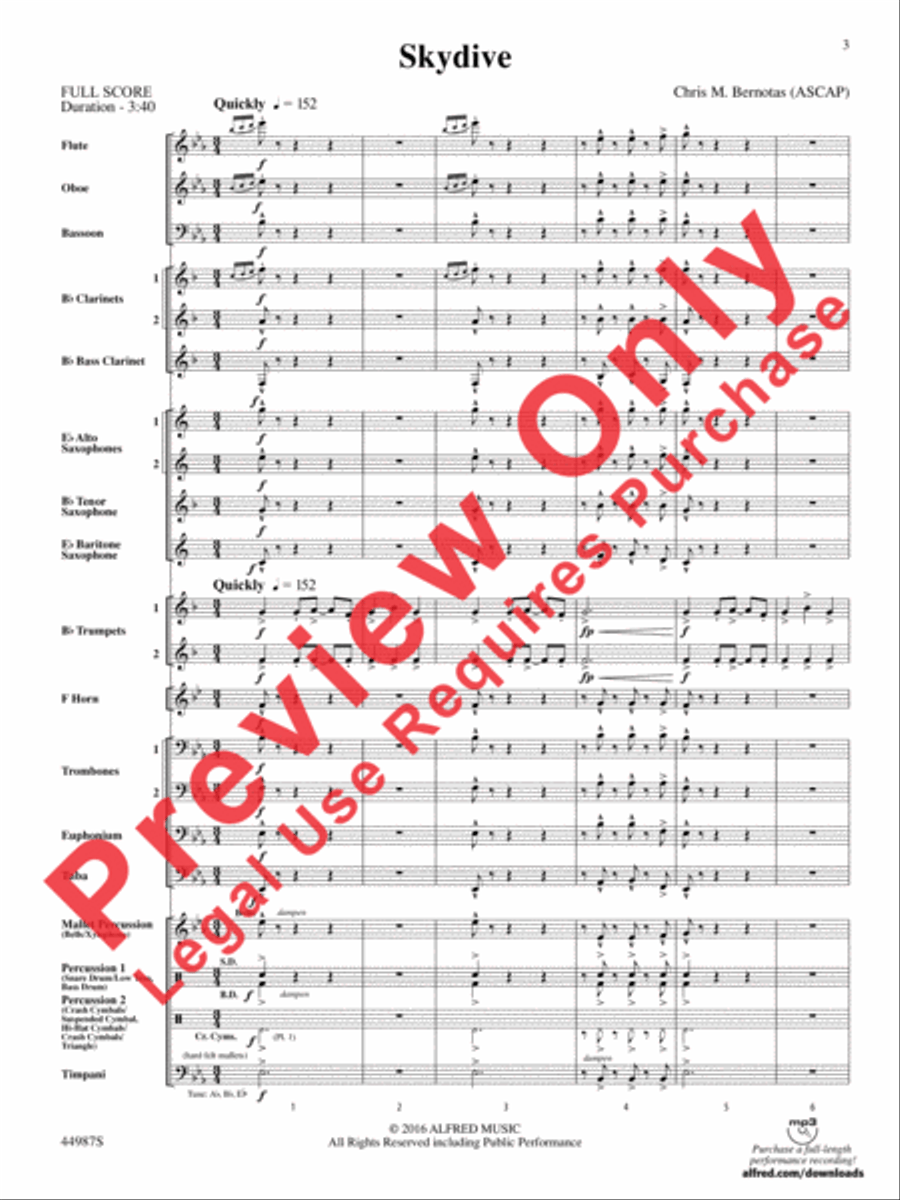 Skydive Concert Band scores gallery preview page 3