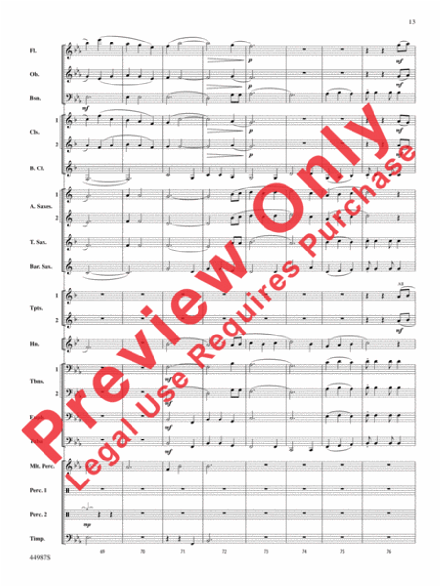 Skydive Concert Band scores gallery preview page 13