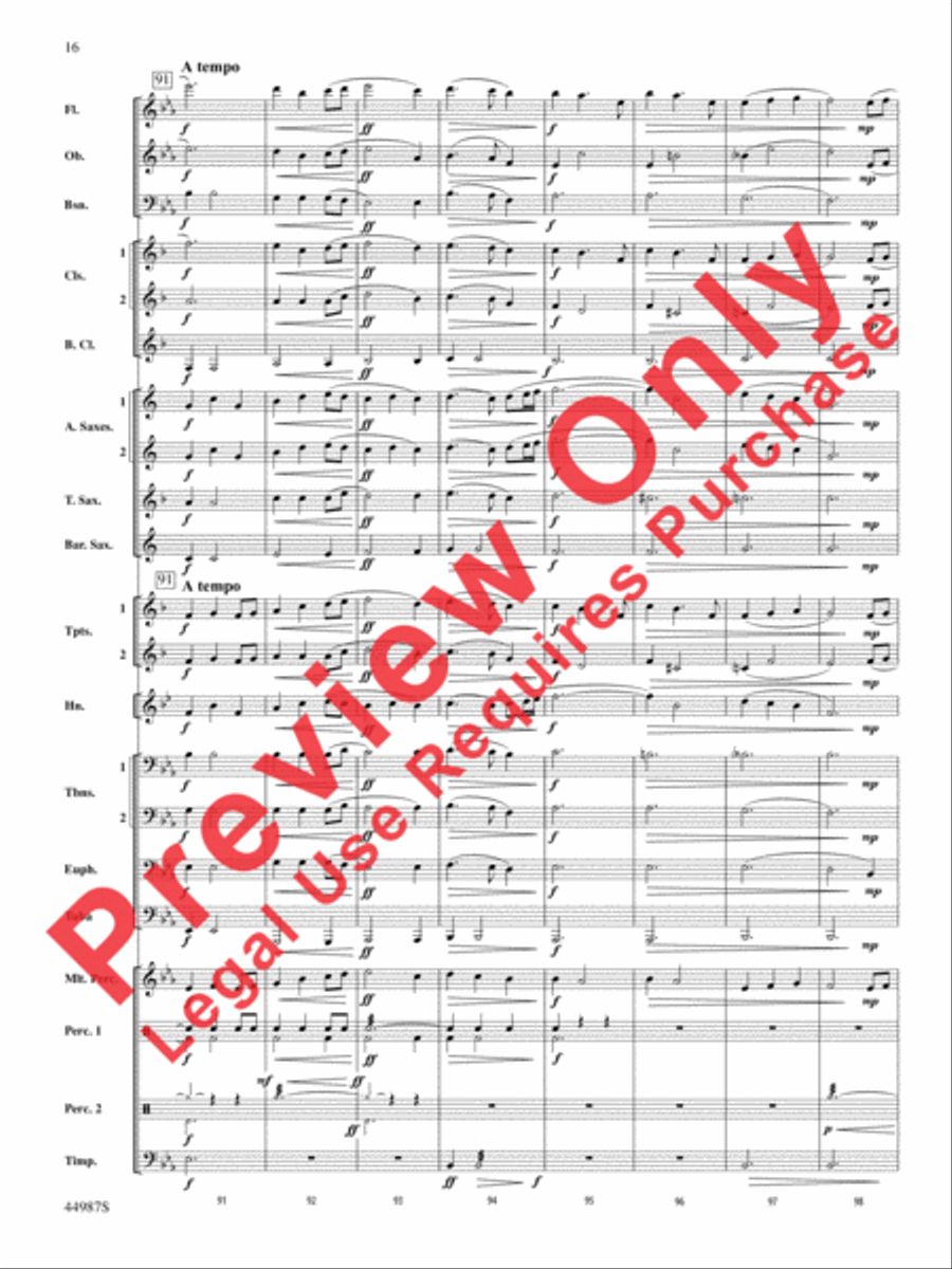 Skydive Concert Band scores gallery preview page 16