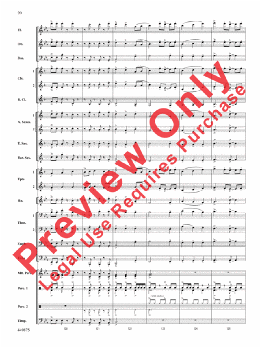 Skydive Concert Band scores gallery preview page 20