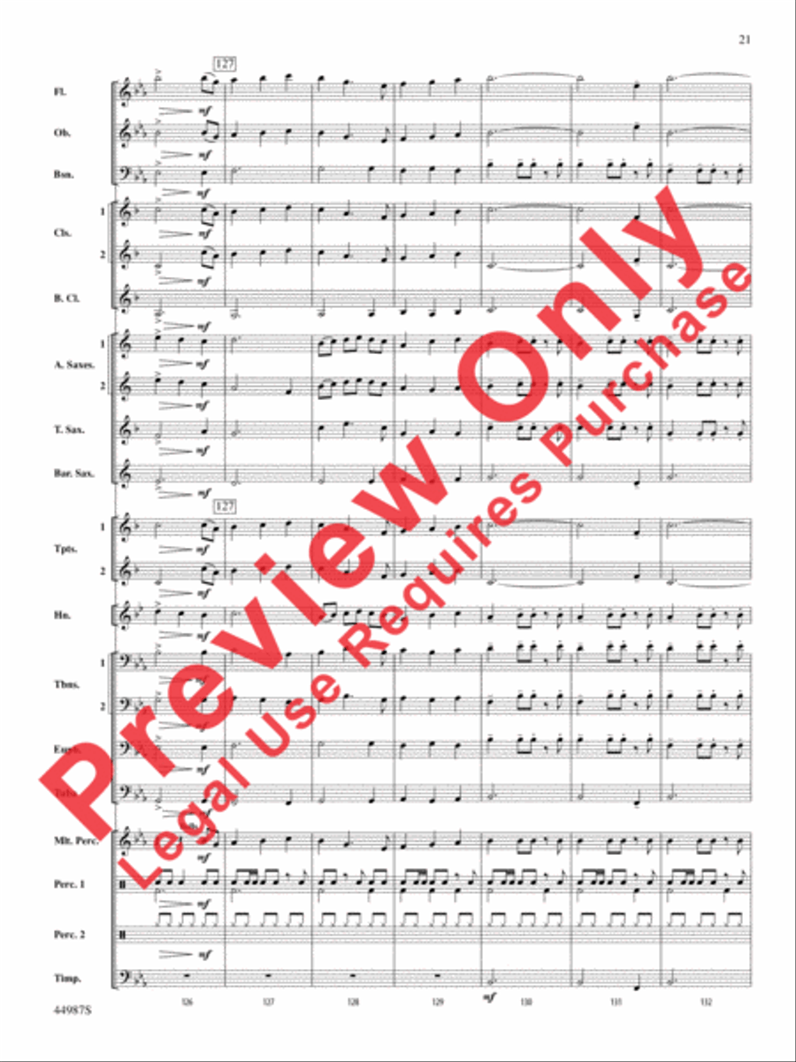 Skydive Concert Band scores gallery preview page 21