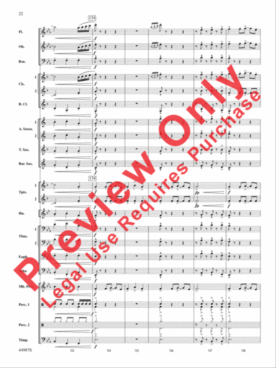 Skydive Concert Band scores gallery preview page 22