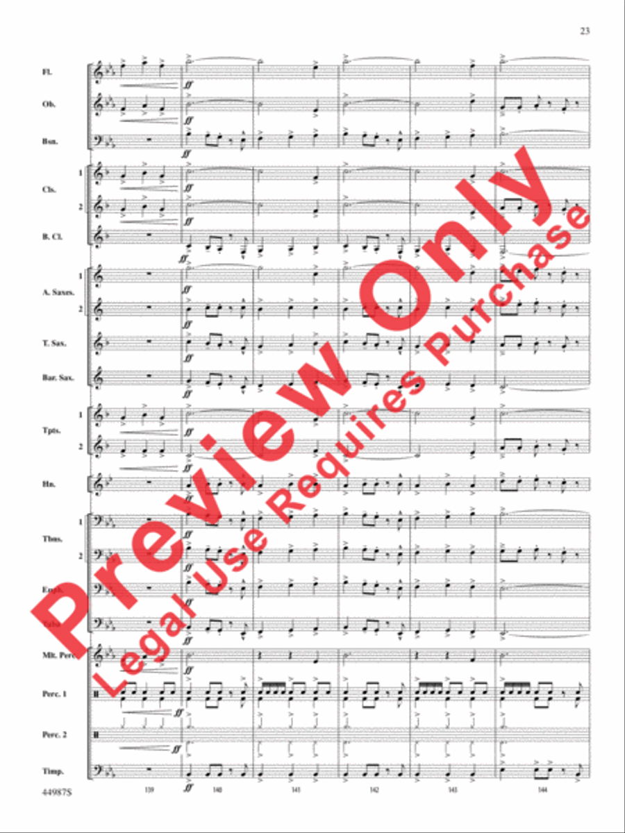 Skydive Concert Band scores gallery preview page 23