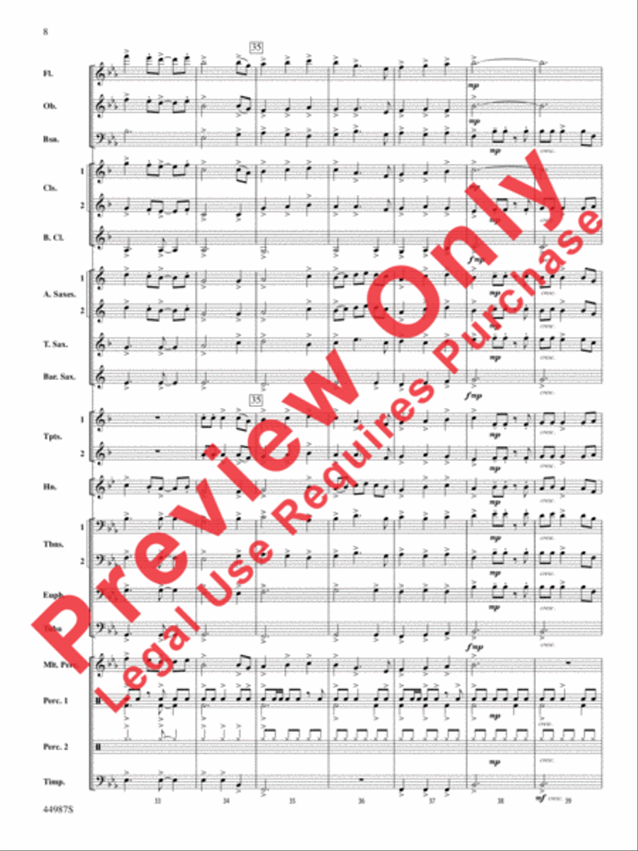 Skydive Concert Band scores gallery preview page 8
