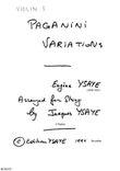 Paganini variations