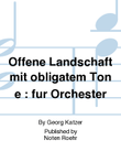 Offene Landschaft mit obligatem Ton e