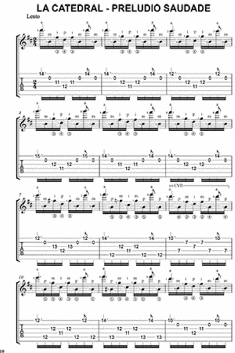 Agustin Barrios Selected Works Tab, Music & Video Guitar Tablature scores gallery preview page 2