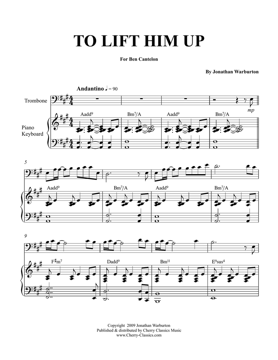 To Lift Him Up To Lift Him Up Piano Accompaniment scores gallery preview page 3