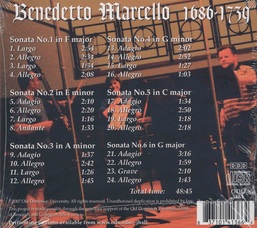 Benedetto Marcello, Solo Sonatas Opus 1 CD scores gallery preview page 2