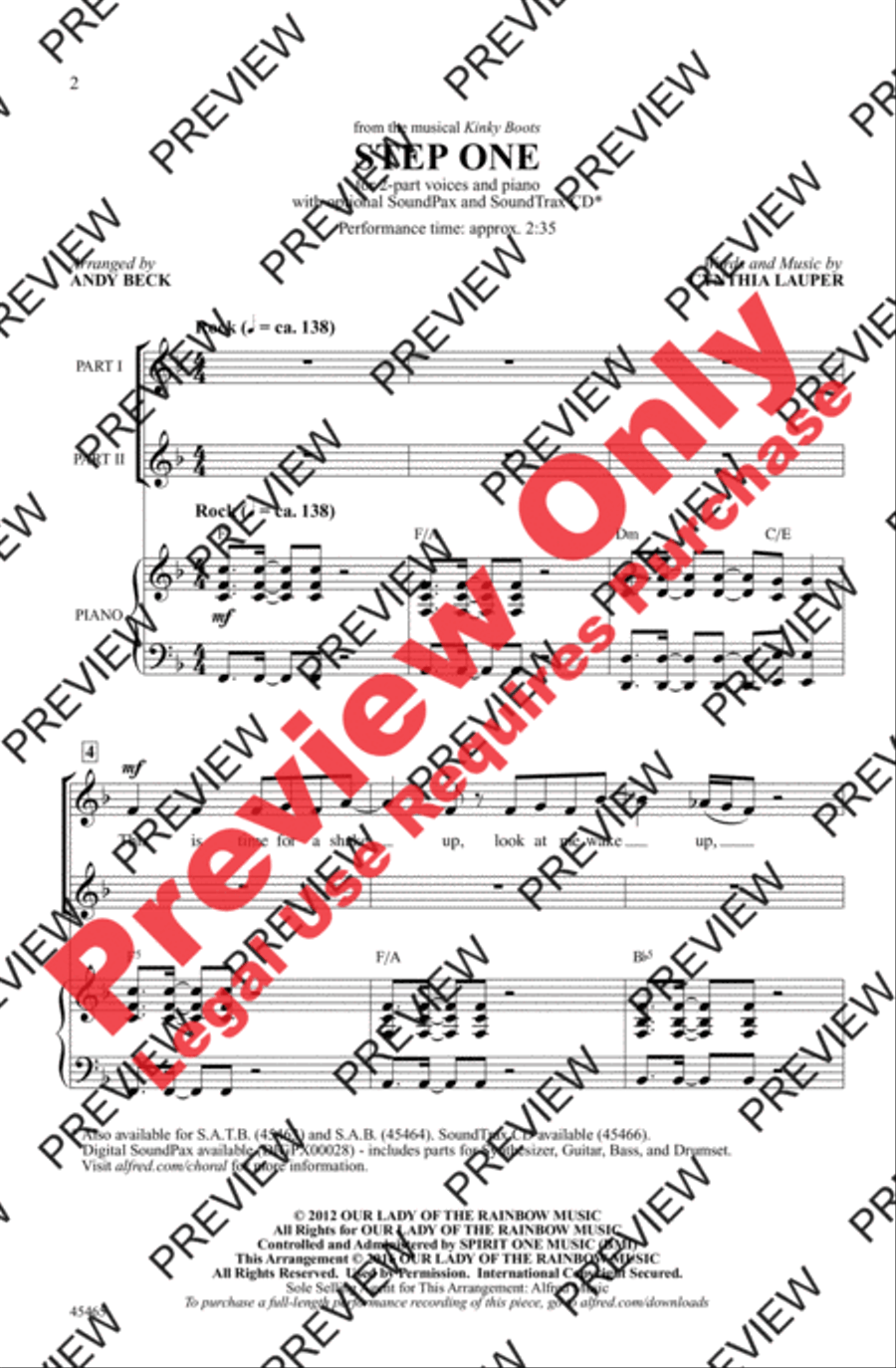 Step One Step One 2-Part scores gallery preview page 2