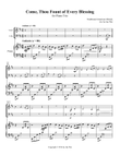 Come, Thou Fount of Every Blessing for Piano Trio