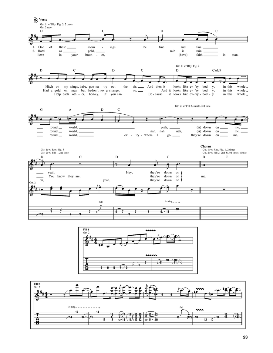 Down On Me Down On Me Acoustic Guitar scores gallery preview page 2