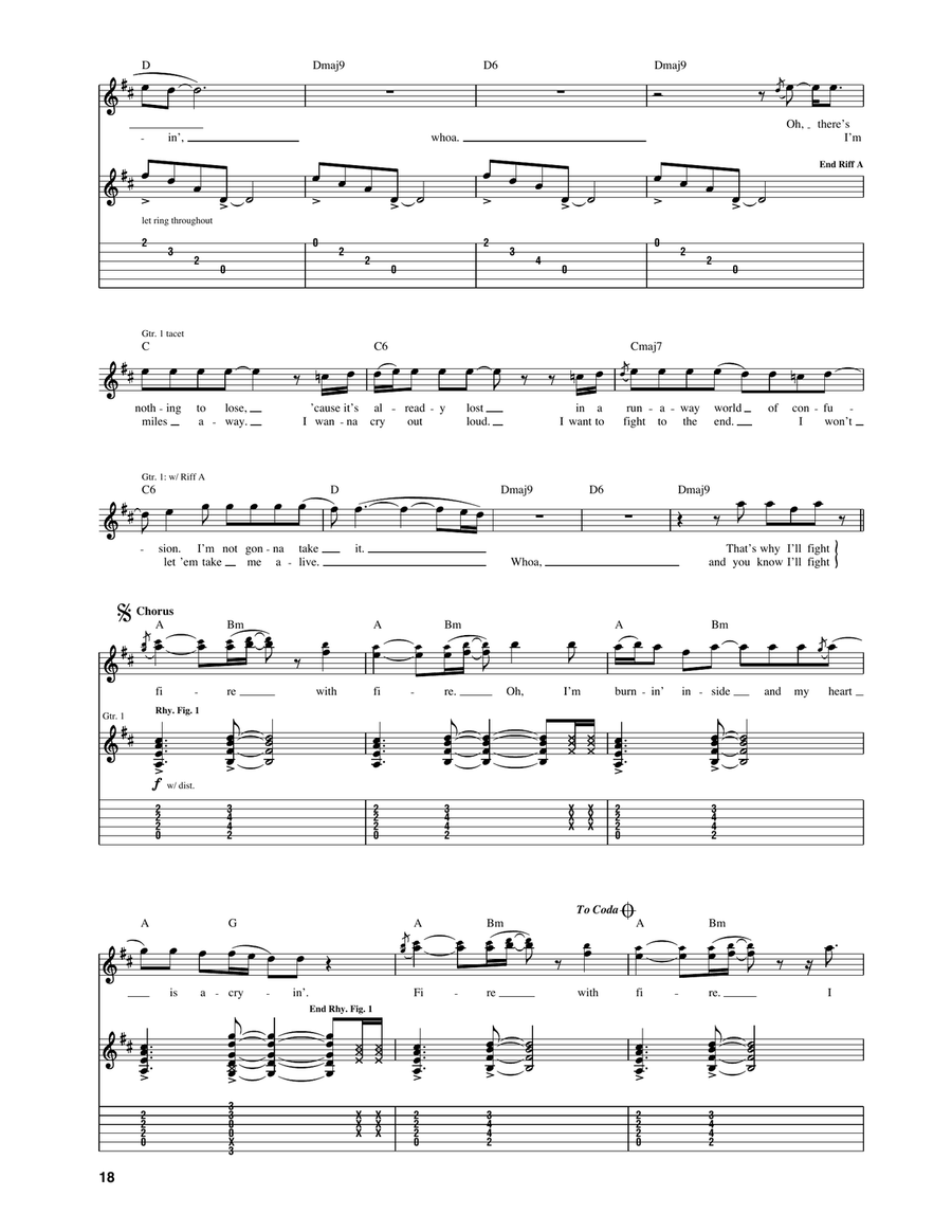 Fight Fire With Fire Fight Fire With Fire Acoustic Guitar scores gallery preview page 2