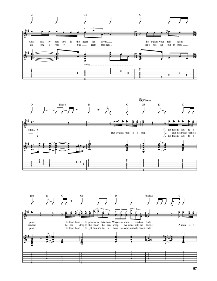 A Man Is A Man A Man Is A Man Acoustic Guitar scores gallery preview page 3