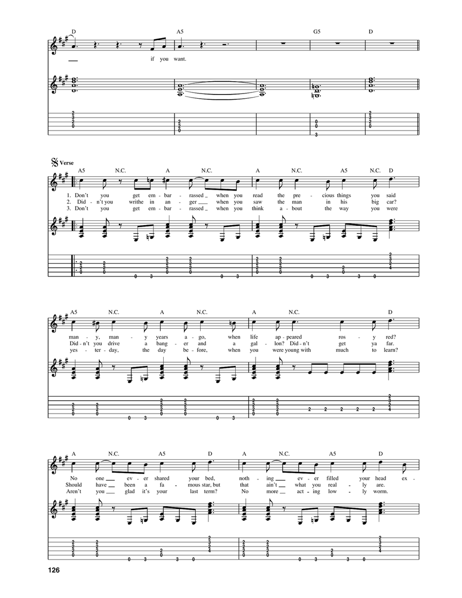 Cry If You Want Acoustic Guitar scores gallery preview page 2