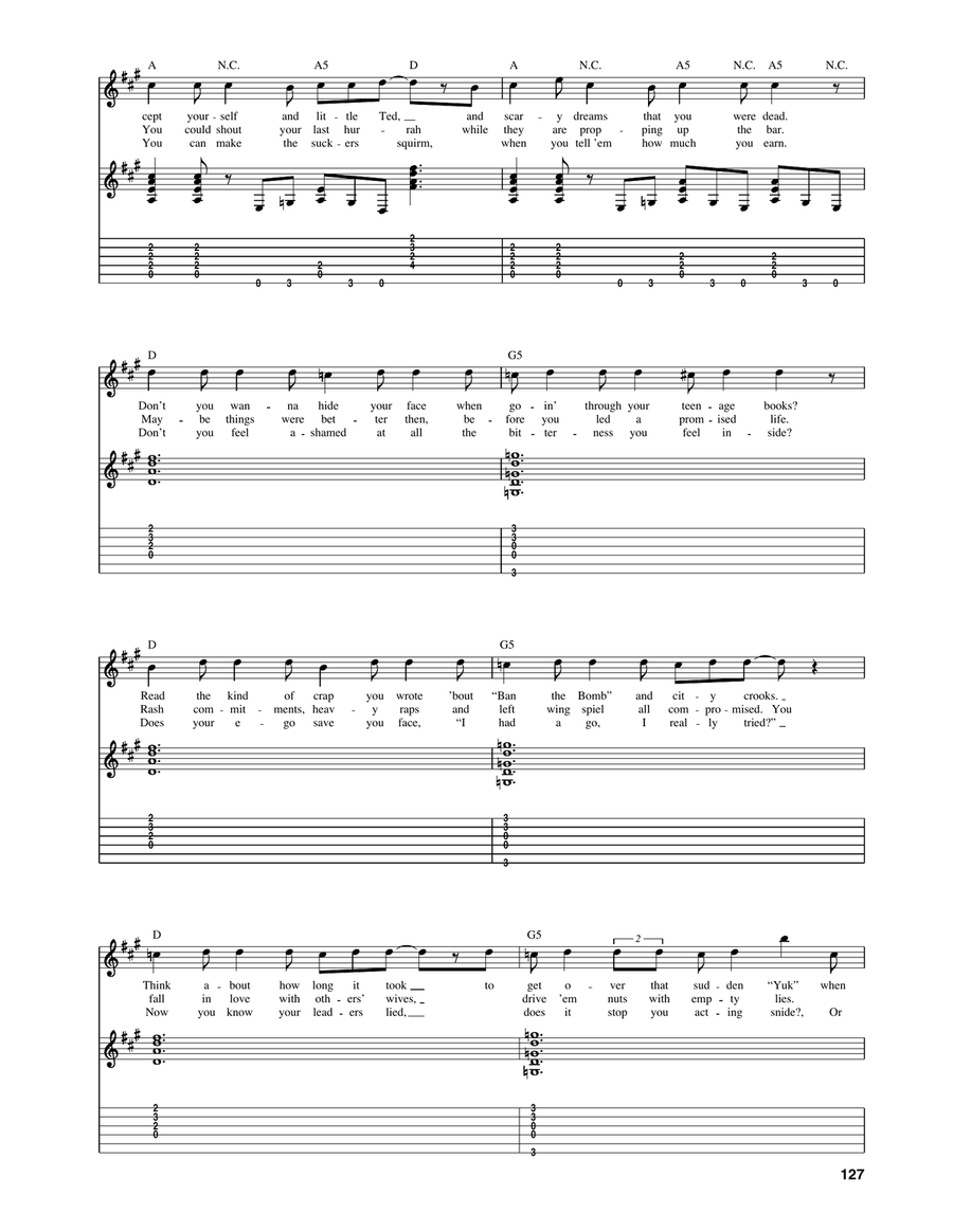 Cry If You Want Acoustic Guitar scores gallery preview page 3