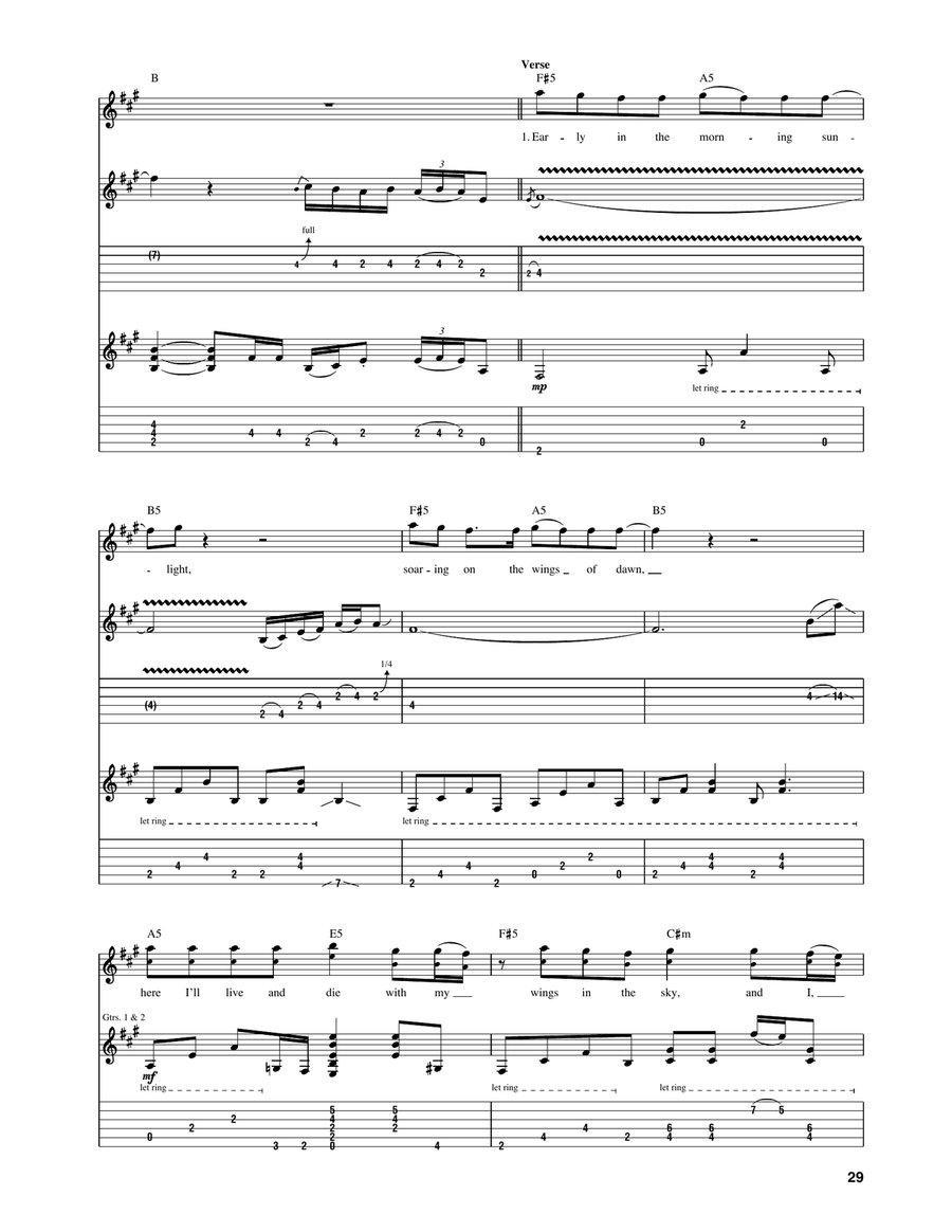 Icarus (Borne On Wings Of Steel) Acoustic Guitar scores gallery preview page 2