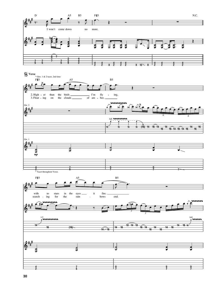 Icarus (Borne On Wings Of Steel) Acoustic Guitar scores gallery preview page 3