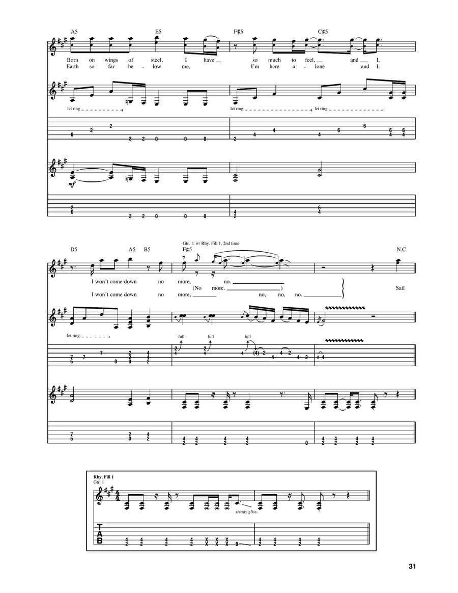 Icarus (Borne On Wings Of Steel) Acoustic Guitar scores gallery preview page 4