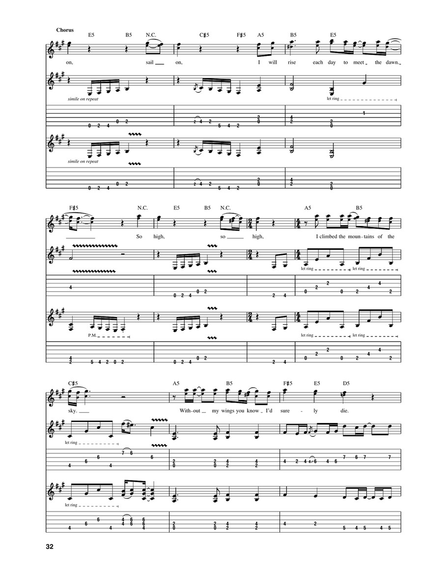 Icarus (Borne On Wings Of Steel) Acoustic Guitar scores gallery preview page 5