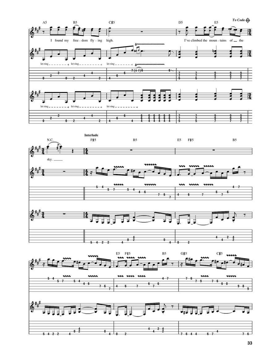 Icarus (Borne On Wings Of Steel) Acoustic Guitar scores gallery preview page 6