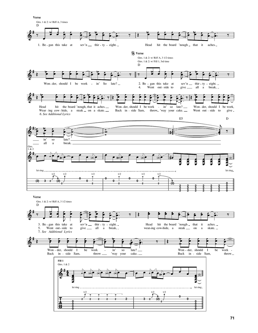 Nothin' Song Acoustic Guitar scores gallery preview page 2
