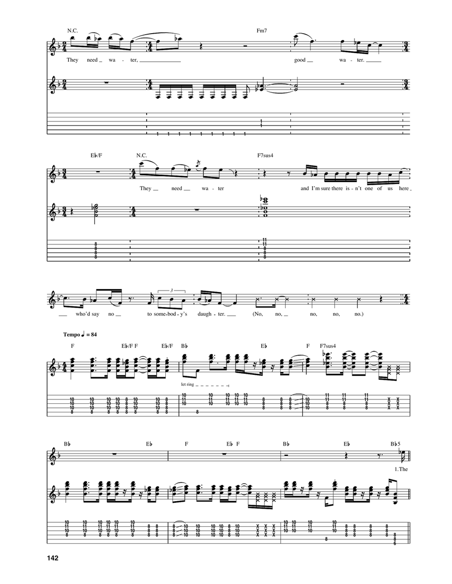 Water Water Acoustic Guitar scores gallery preview page 2