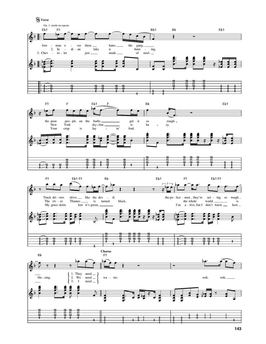 Water Water Acoustic Guitar scores gallery preview page 3