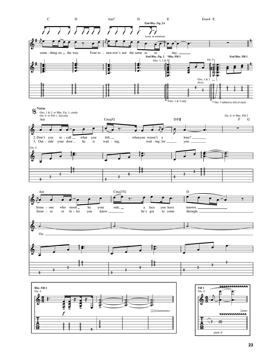 Hold On Hold On Acoustic Guitar scores gallery preview page 3
