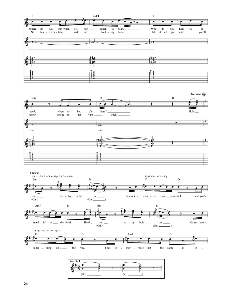 Hold On Hold On Acoustic Guitar scores gallery preview page 4