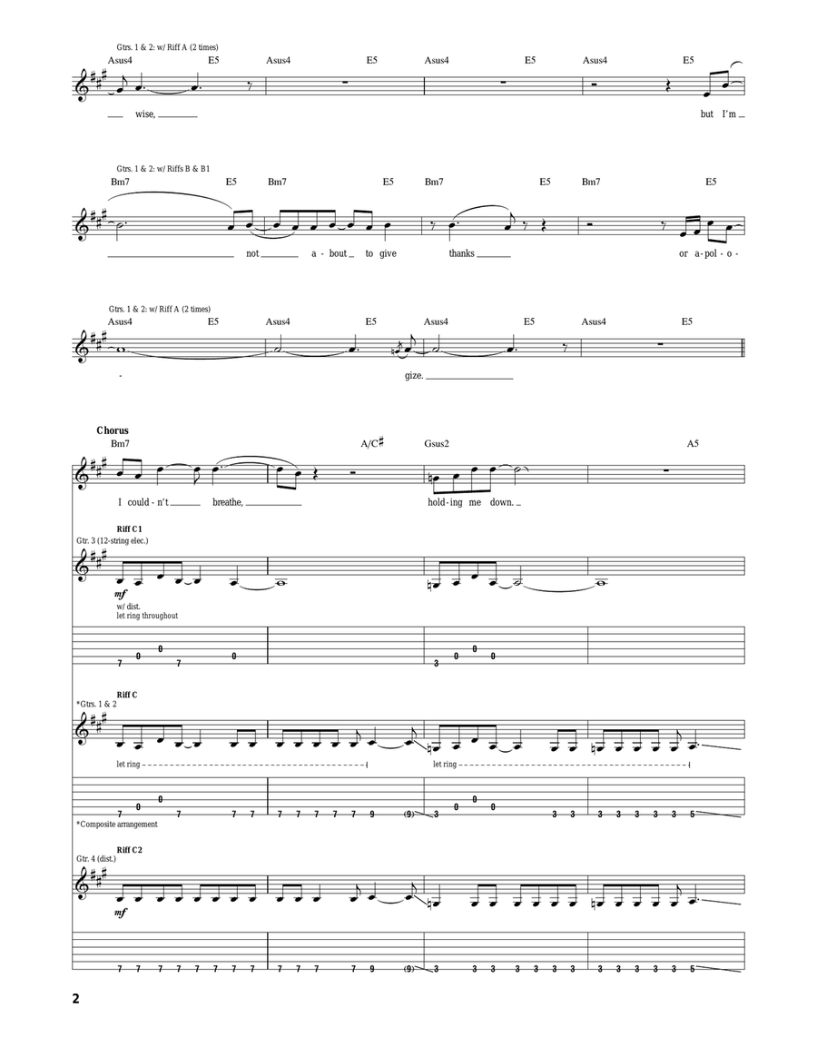 Rearviewmirror Rearviewmirror Acoustic Guitar scores gallery preview page 2