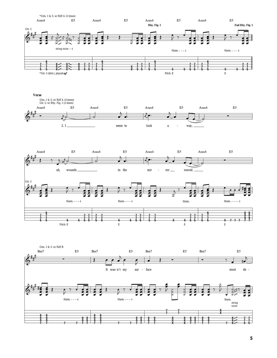 Rearviewmirror Rearviewmirror Acoustic Guitar scores gallery preview page 5