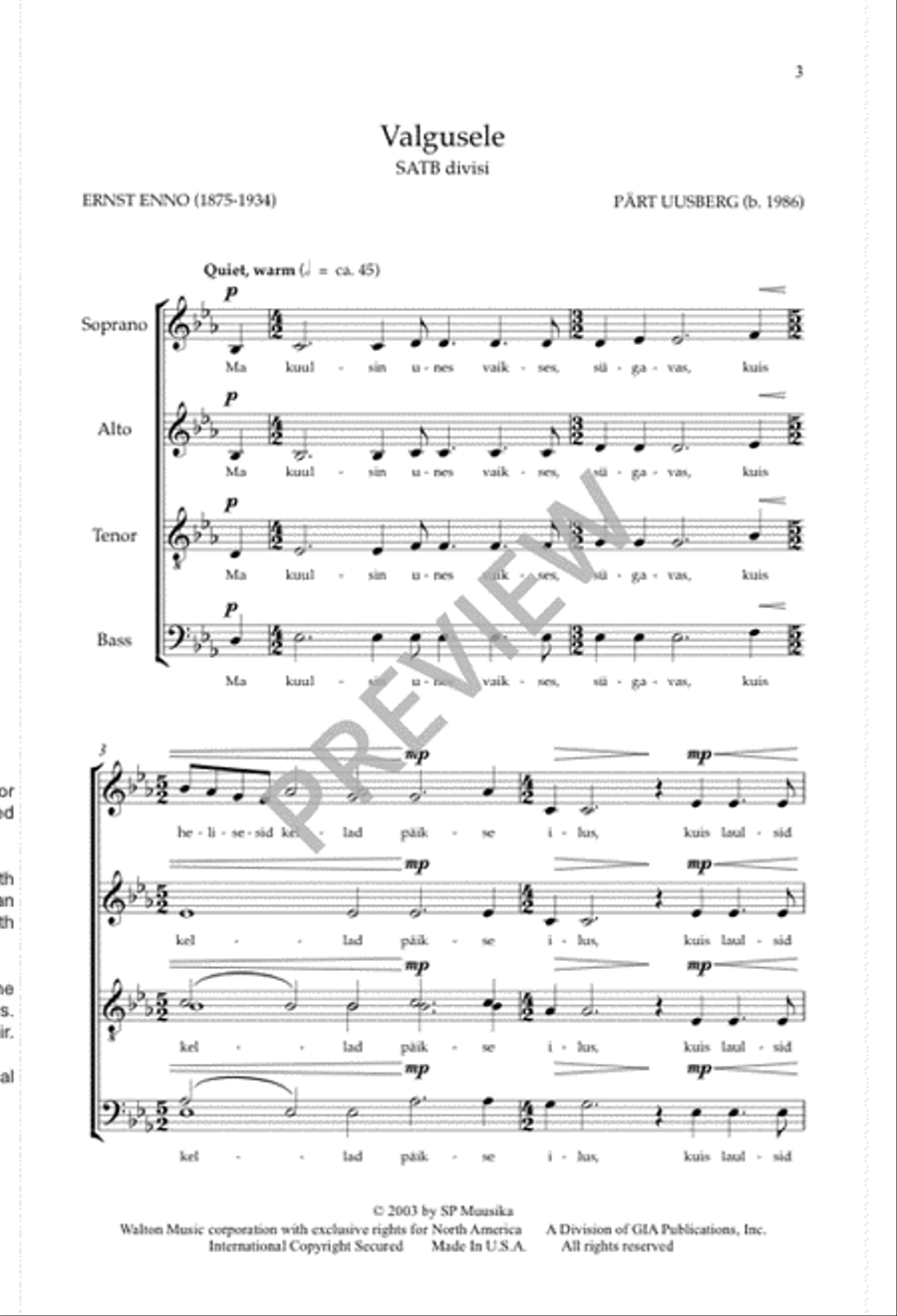 Valgusele Valgusele 4-Part scores gallery preview page 4