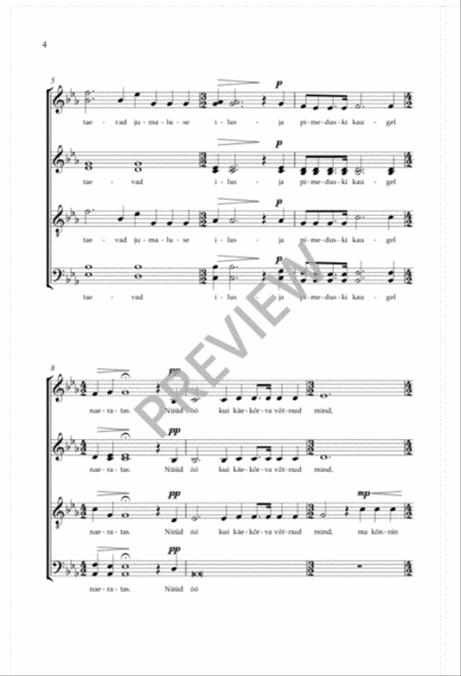 Valgusele Valgusele 4-Part scores gallery preview page 5
