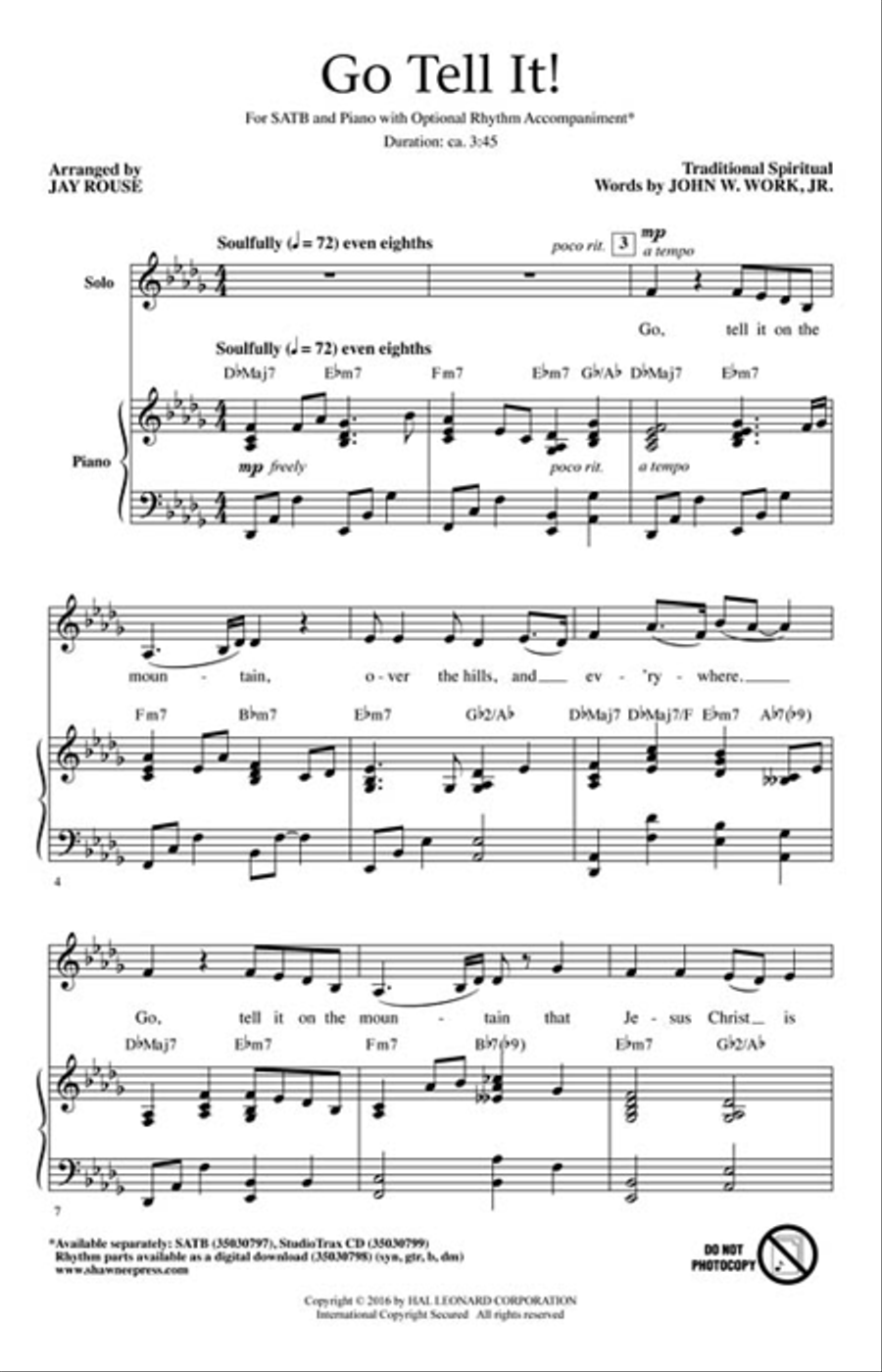 Go Tell It! Accompaniment CD scores gallery preview page 2
