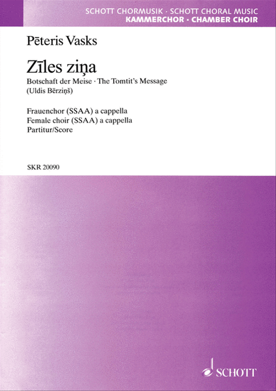 Ziles Zina (The Tomtit's Message) SSAA scores gallery preview page 1