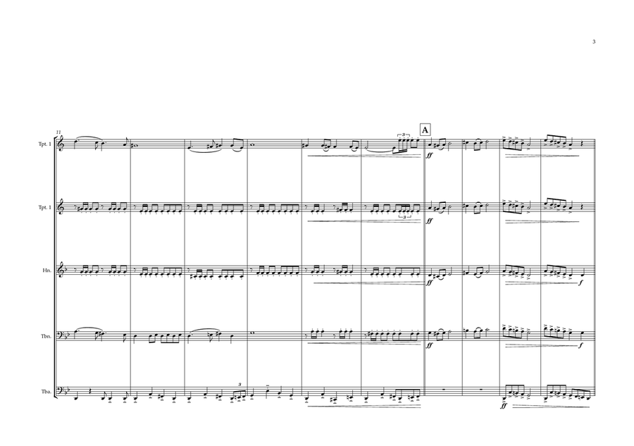 Moroccan National Anthem for Brass Quintet Brass Quintet scores gallery preview page 3