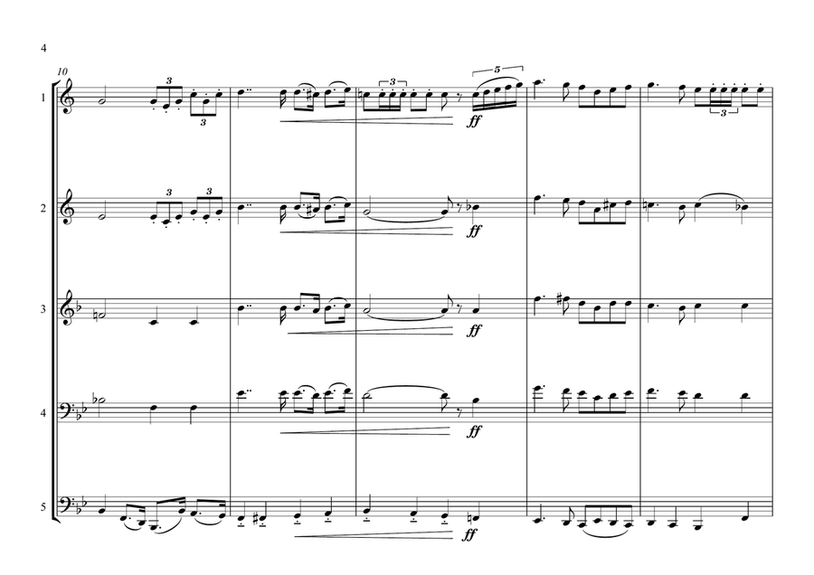 Malagasy (Madagascar) National Anthem for Brass Quintet Brass Quintet scores gallery preview page 4