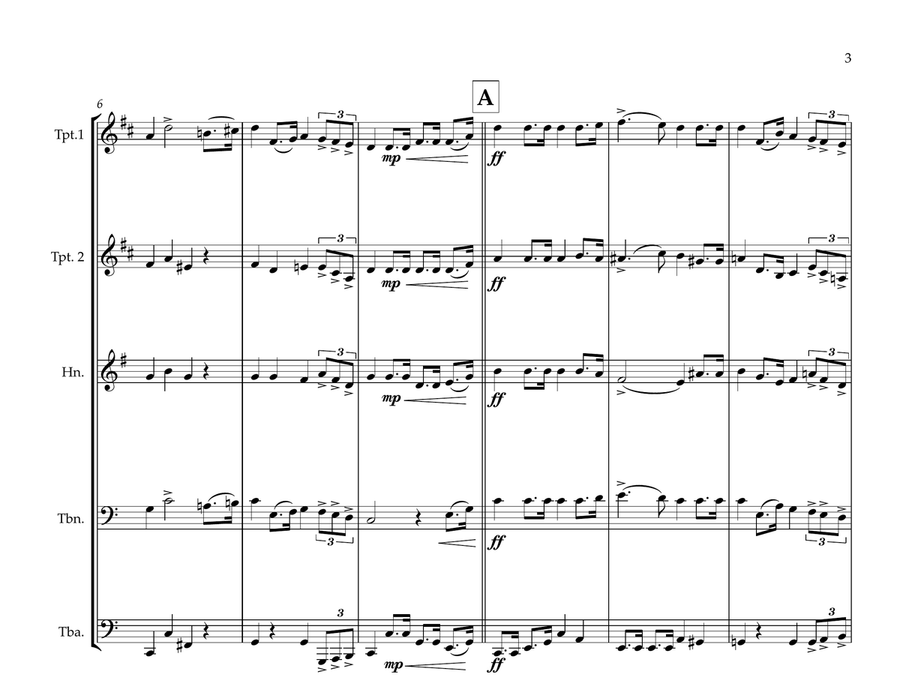 Mexican National Anthem for Brass Quintet (MFAO World National Anthem Series) Brass Quintet scores gallery preview page 3