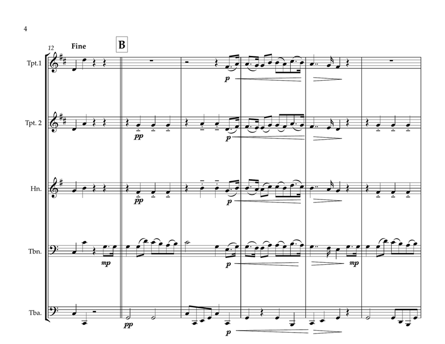Mexican National Anthem for Brass Quintet (MFAO World National Anthem Series) Brass Quintet scores gallery preview page 4