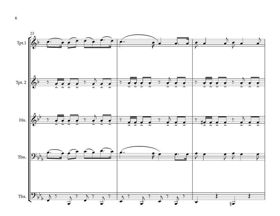 Mexican National Anthem for Brass Quintet (MFAO World National Anthem Series) Brass Quintet scores gallery preview page 6