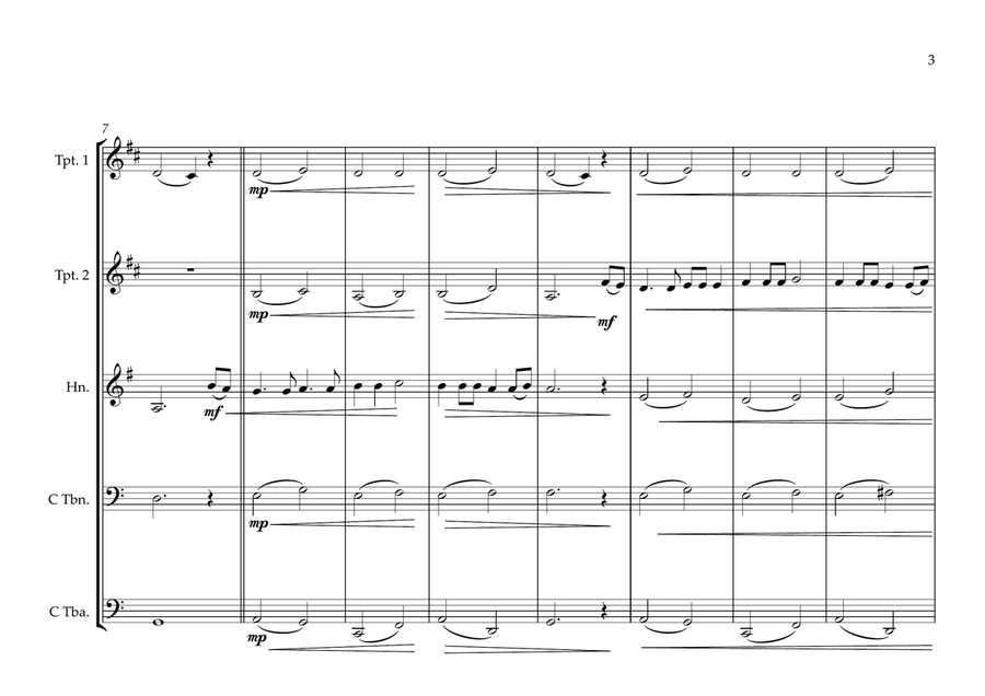 Namibian National Anthem for Brass Quintet Brass Quintet scores gallery preview page 3
