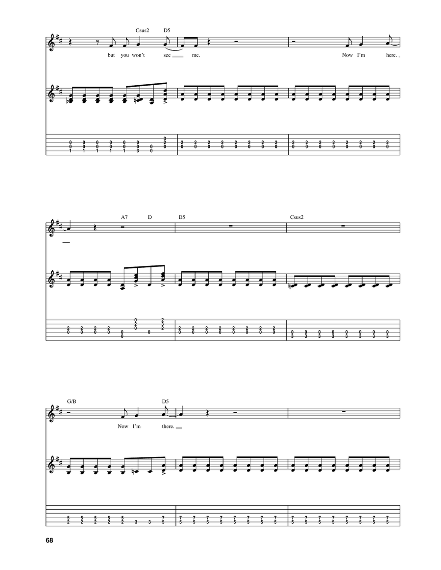 Now I'm Here Now I'm Here Acoustic Guitar scores gallery preview page 2