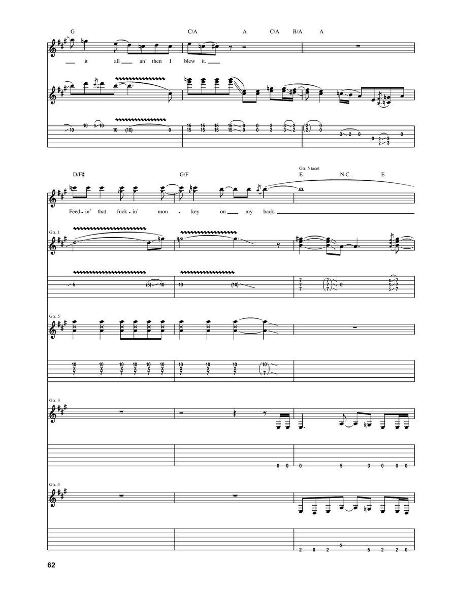 Monkey On My Back Acoustic Guitar scores gallery preview page 6